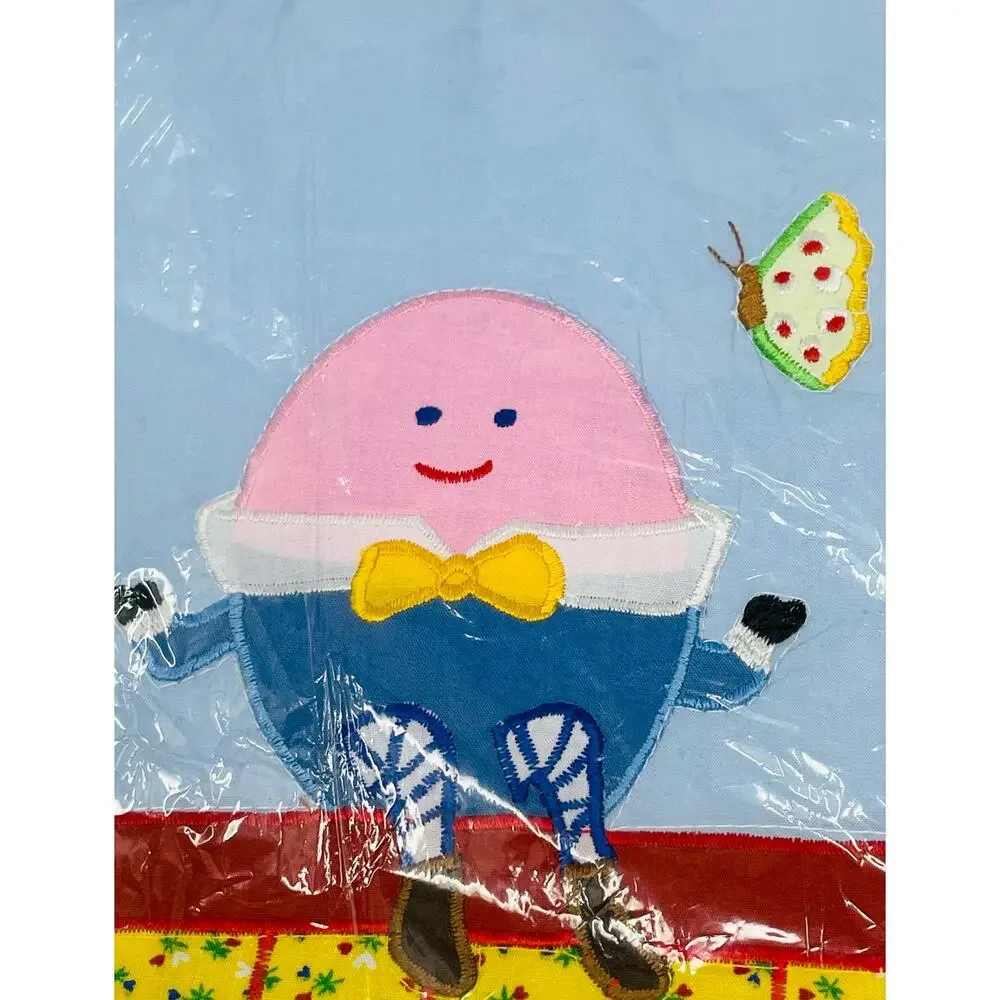Kubla Craft Appliquéd Bib Humpty Dumpty Vintage 1980’s New Old Stock NIP